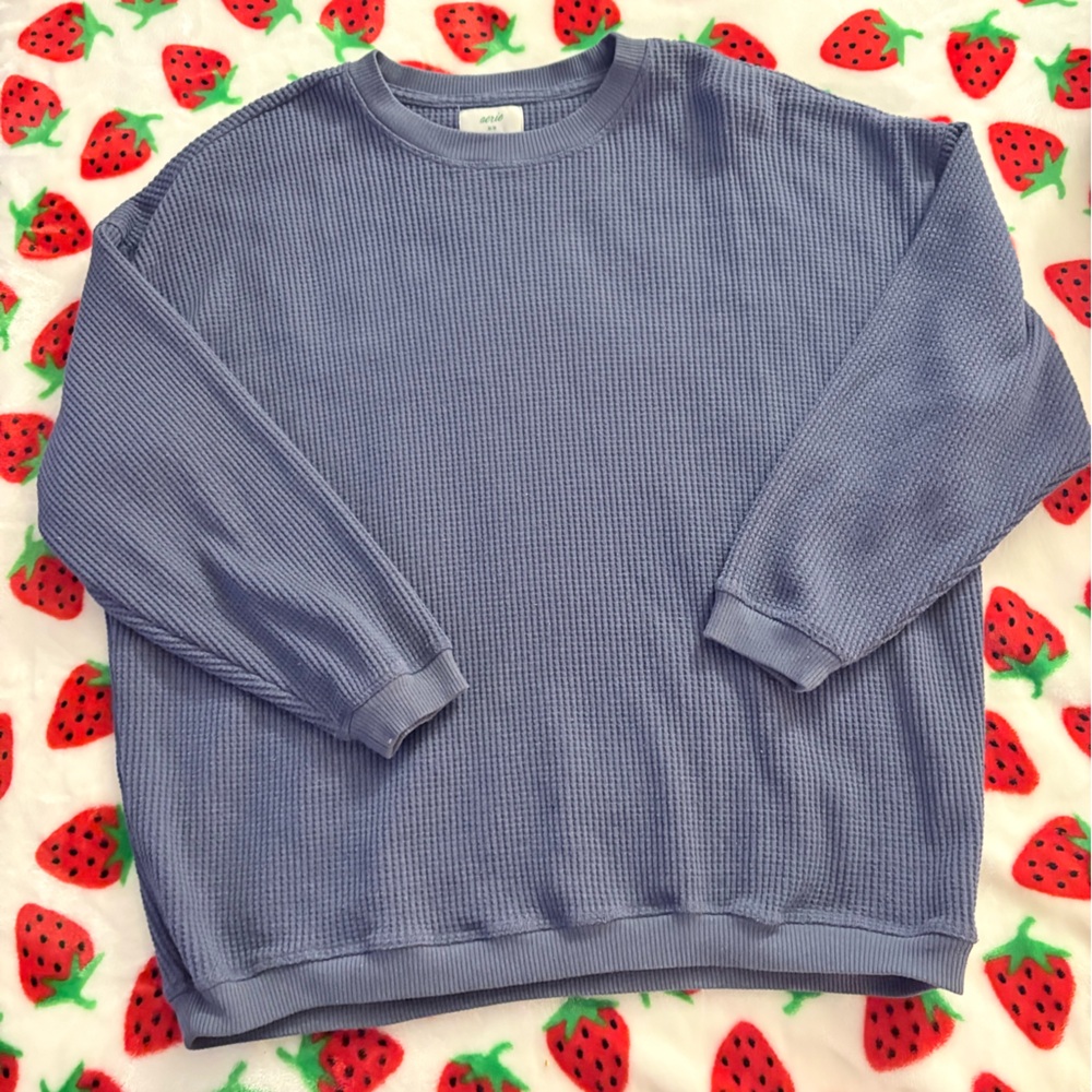 Aerie Men's Crewneck Sweater in Soft Blue